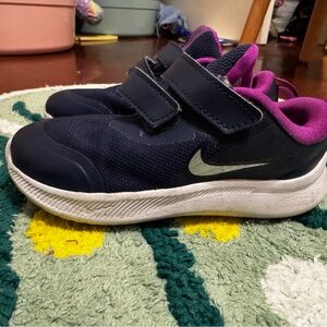 Nike Kids' Black and Purple Sneakers